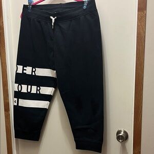 NWOT Under Armour Black Athletic Jogger with White Logo